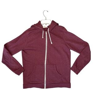 Burgundy Zip-Up Hoodie